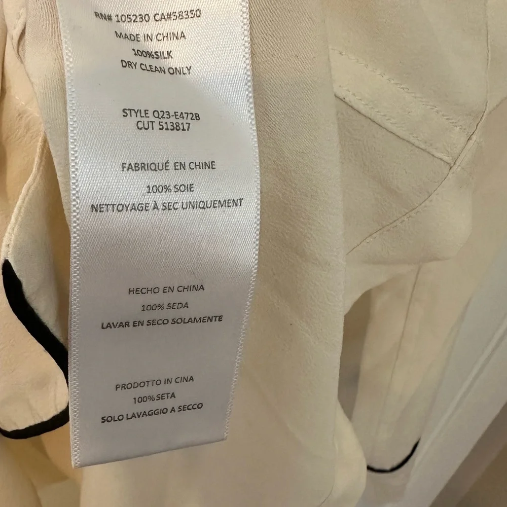 Equipment silk pajama style blouse size Xs - Picture 4 of 6